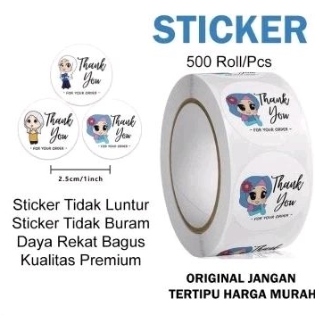 

Stiker thank you isi 500 pcs