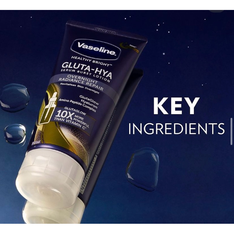Vaseline Gluta-Hya Serum Burst Lotion Overnight Radiance