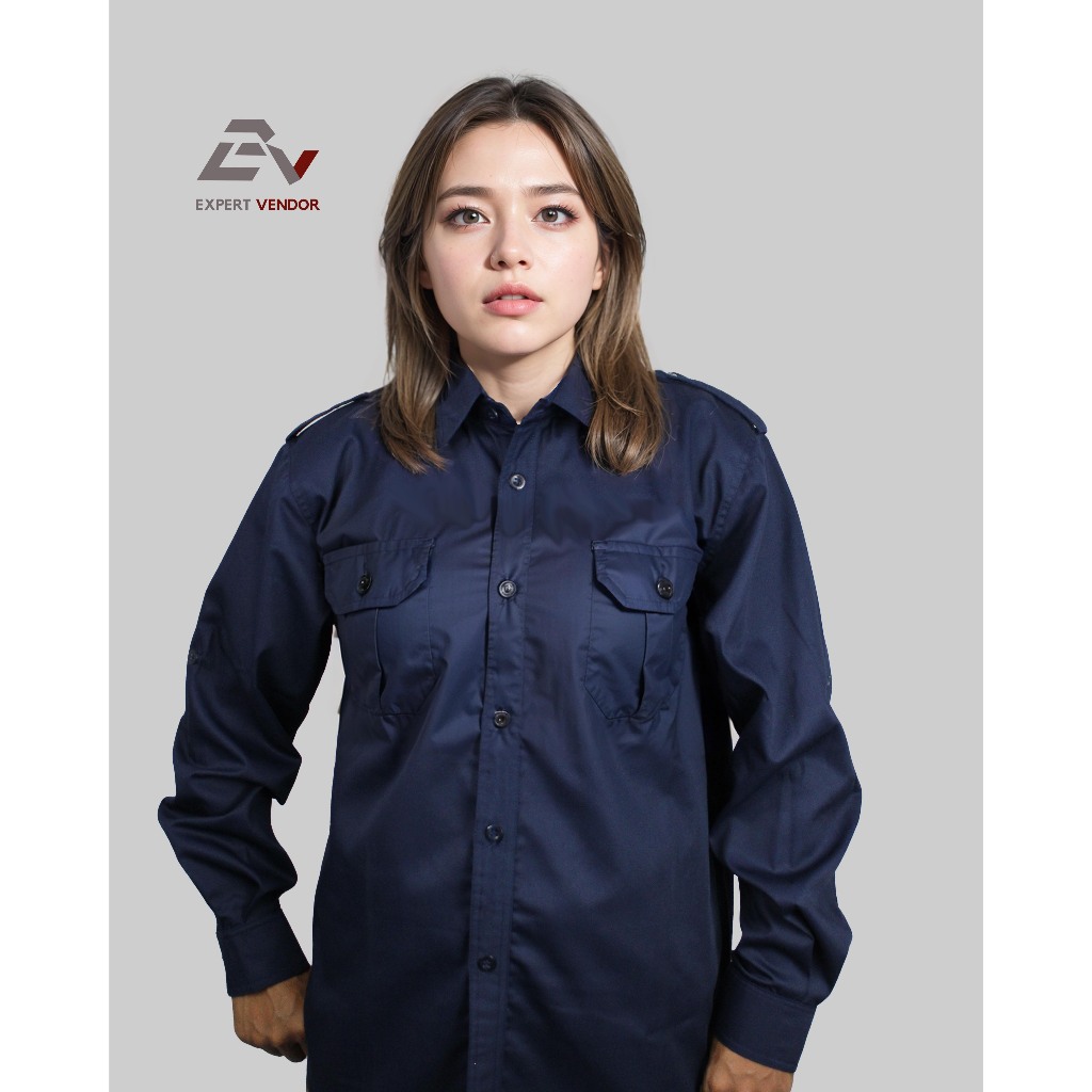 KEMEJA POLOS NAGATA WARNA DONGKER / lapangan/ gunung/ outdoor / PDL/ PDH formal/ kasual  - Expert Ve