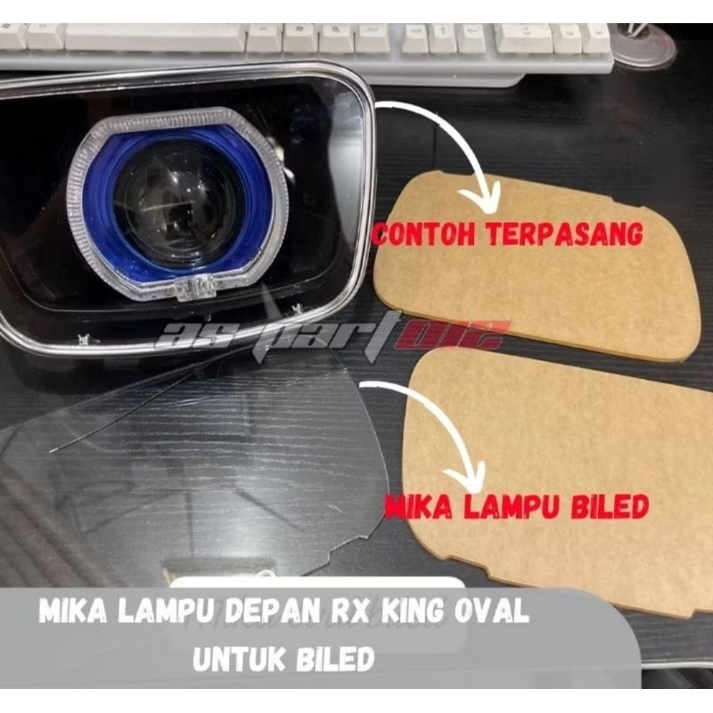 MIKA LAMPU DEPAN BENING RX KING OVAL RX KING KOTAK 5T5 UTK BAHAN LAMPU BILLED DAN LAMPU ORIGINAL