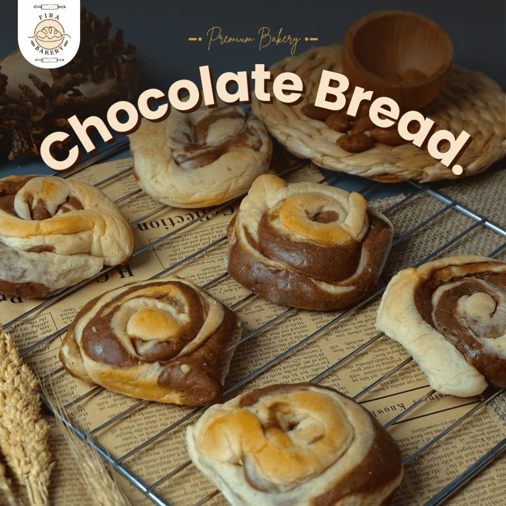 

Fira Bakery - Chocolate bread roti coklat mini tanpa pengawet isi 10 pcs