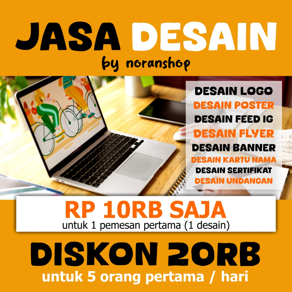 JASA DESAIN GRAFIS MODERN DESAIN STIKER ROMBONG DESAIN LOGO POSTER BANNER FLYER BROSUR KARTU NAMA FE