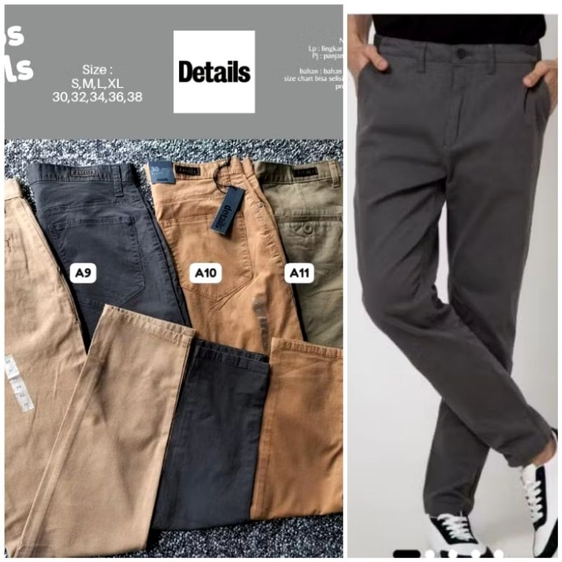 CELANA PANJANG PRIA CHINOS DETAILS ORIGINAL