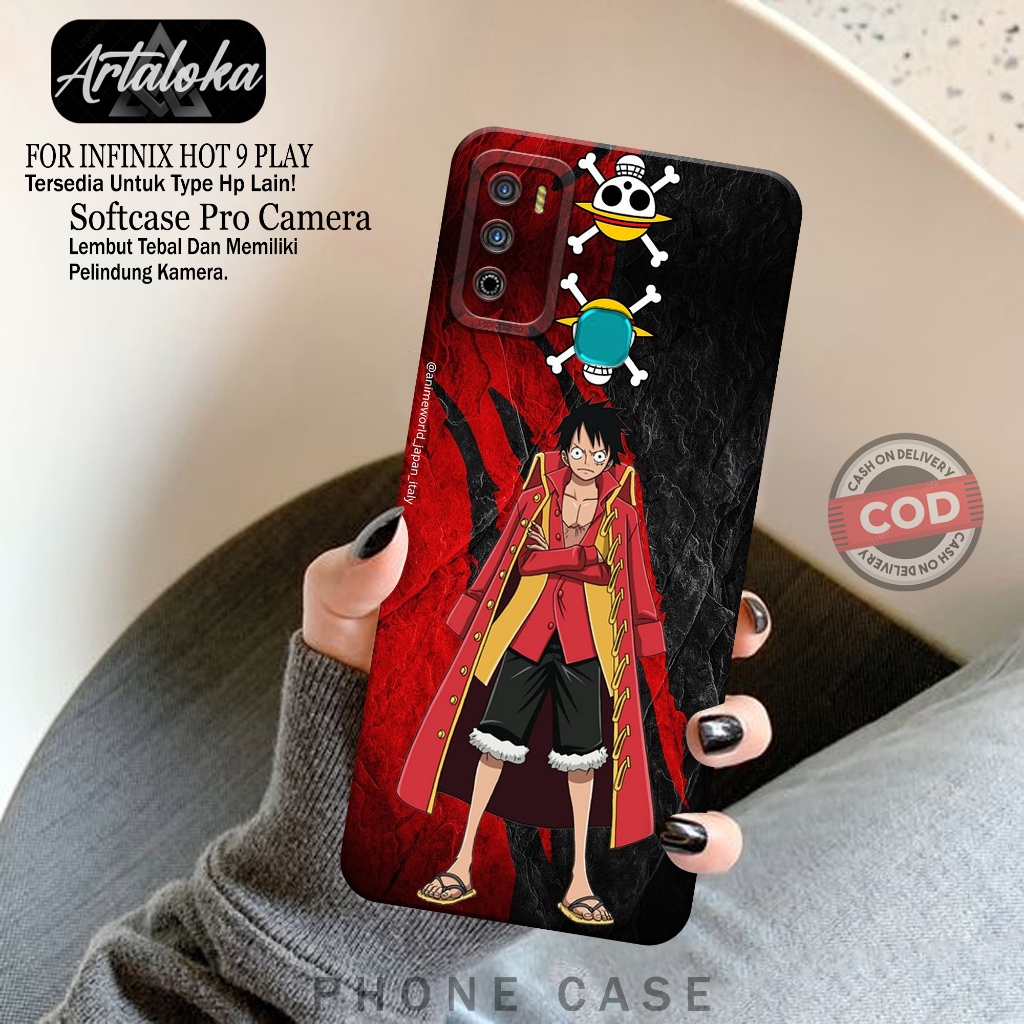 Softcase Hp Infinix Hot 9 Play Fashion Case Anime Case Infinix Hot 9 Play Silikon TPU Pro Camera Cas