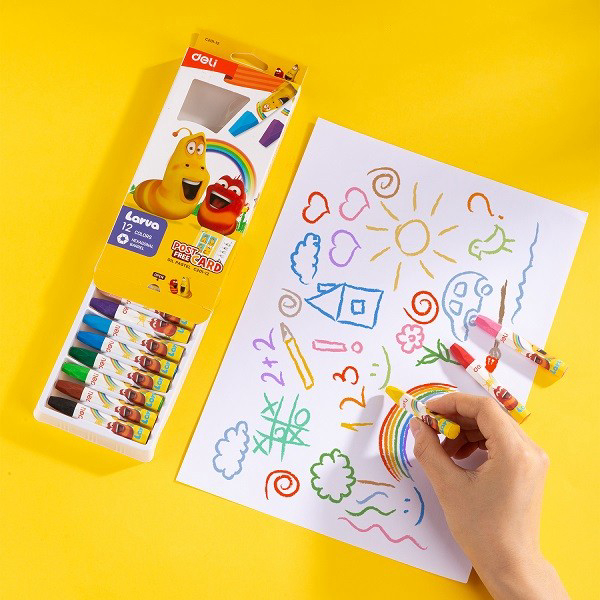 

Deli EC201-12 Oil Pastel / Crayon 12 Warna Motif Larva