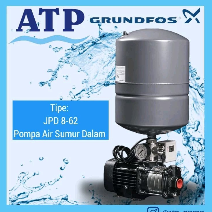 Grundfos Pompa Sumur Dalam - Jet Pump JPD 8-62