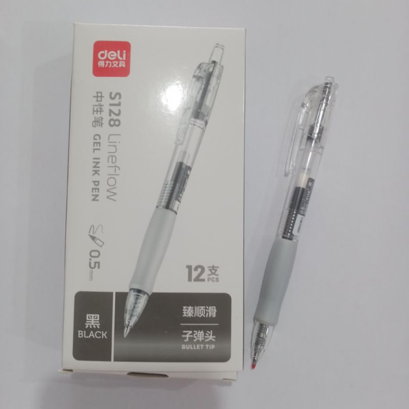 

PULPEN GEL DELI S128 LINEFLOW 0.5MM 12PCS
