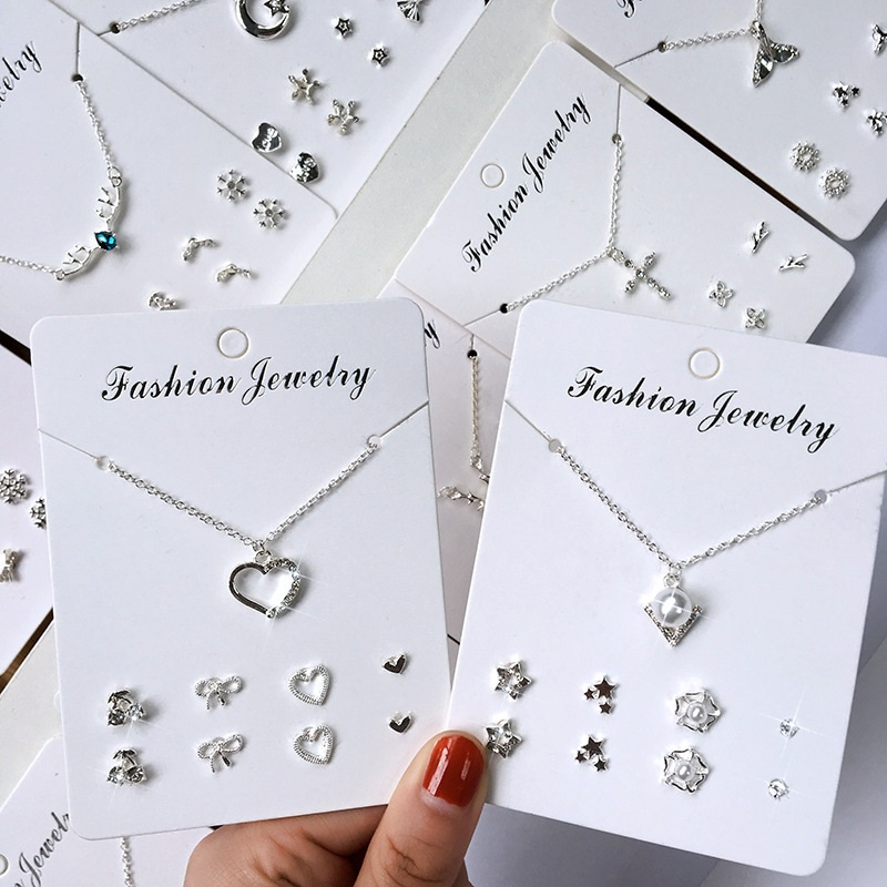 Kalung Anting Set / Kalung Anting Set Fashion Wanita Korea Aksesoris Murah / Aksesoris Kalung Anting