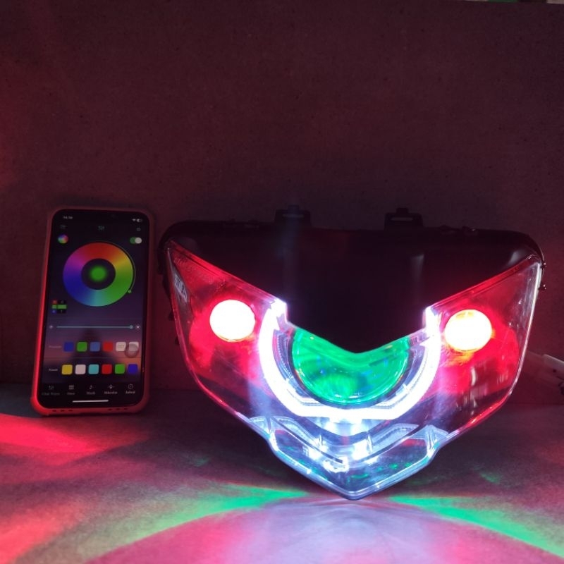 BILLED MX KING V2 REFLEKTOR LAMPU DEPAN MX KING V2 BILLED AES TURBO SE 60 WATT