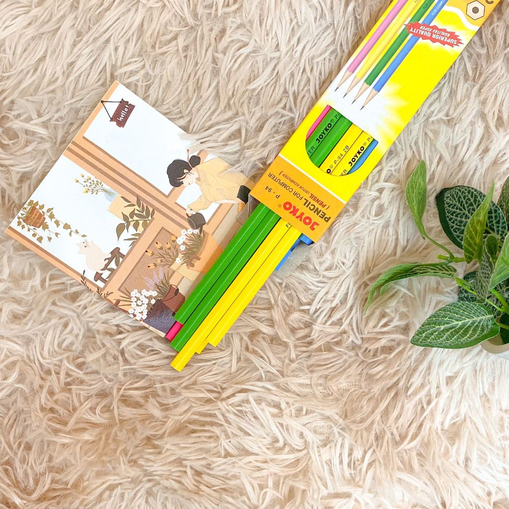 

Pensil Kayu 2B Ujian Merk JOYKO P-94 Grosir 4 / 8 / 12 Pcs 1 Lusin Pencil For Computer / Ujian ASLI 100% ORIGINAL Ready COD