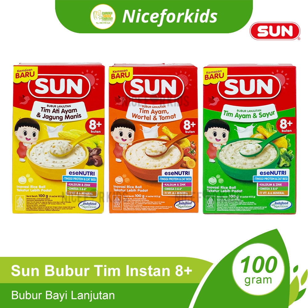 Sun Bubur Tim Instan 100gr Lanjutan Aneka Rasa / Sun Bubur Bayi 8+