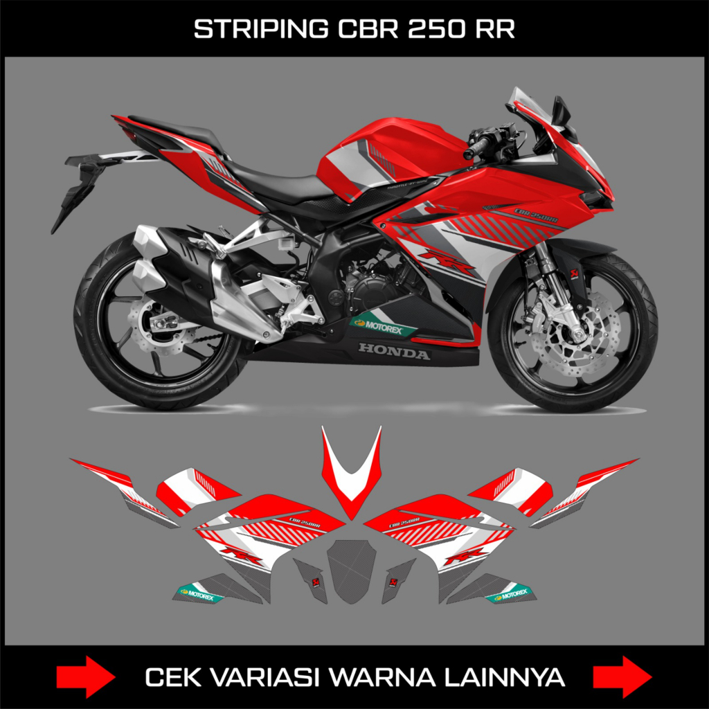 STRIPING CBR 250RR / STIKER DECAL CBR250RR / STICKER LIST VARIAS MOTOR HONDA CBR 250 RR
