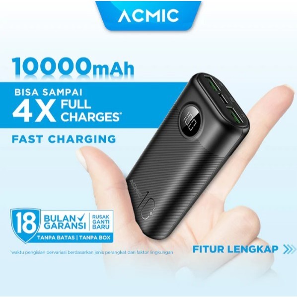 ACMIC Powerbank DIGIMAX 10000mAh QC4+PD+VOOC