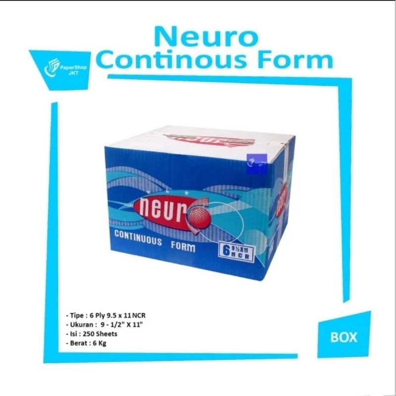 

Continuous form Neuro 6 Ply 9,5 x 11" PRS/Utuh - Box.