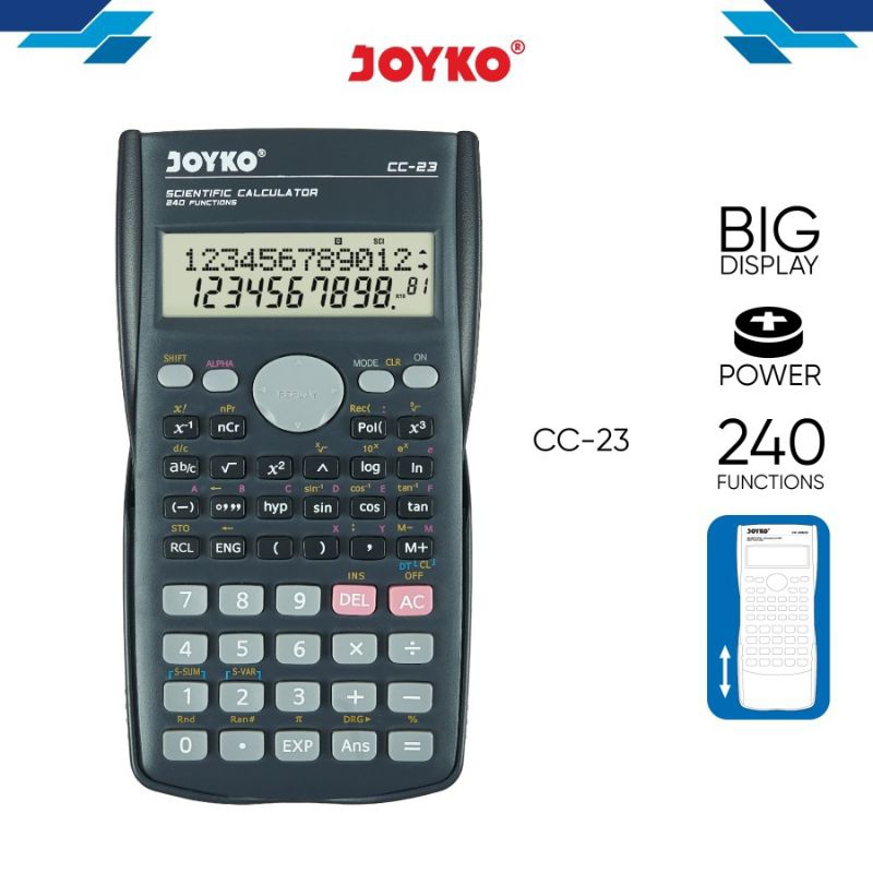

Kalkulator ilmiah calculator scientific 240 fungsi original joyko