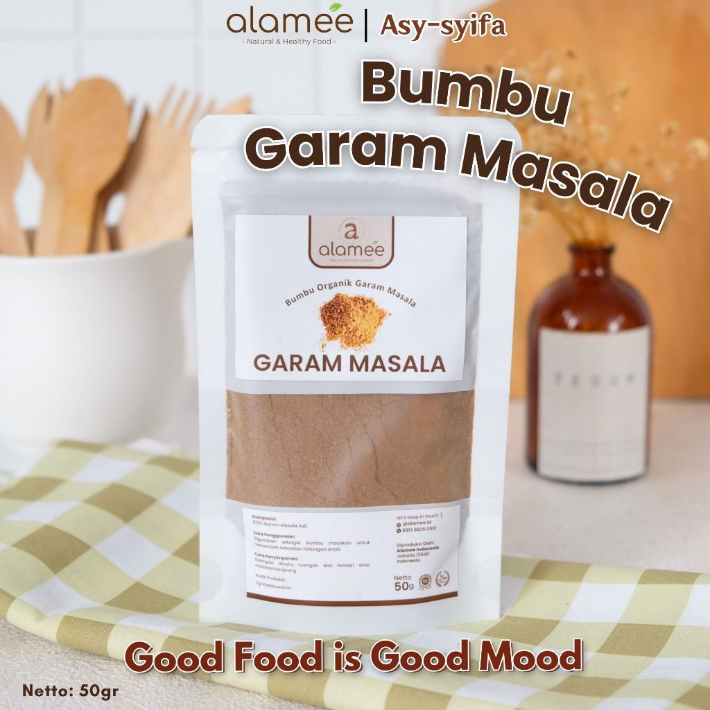 

GARAM MASALA REMPAH INDIAN INDIA SEASONING SALT MURNI ASLI BUMBU ORGANIK ALAMI 50 GR