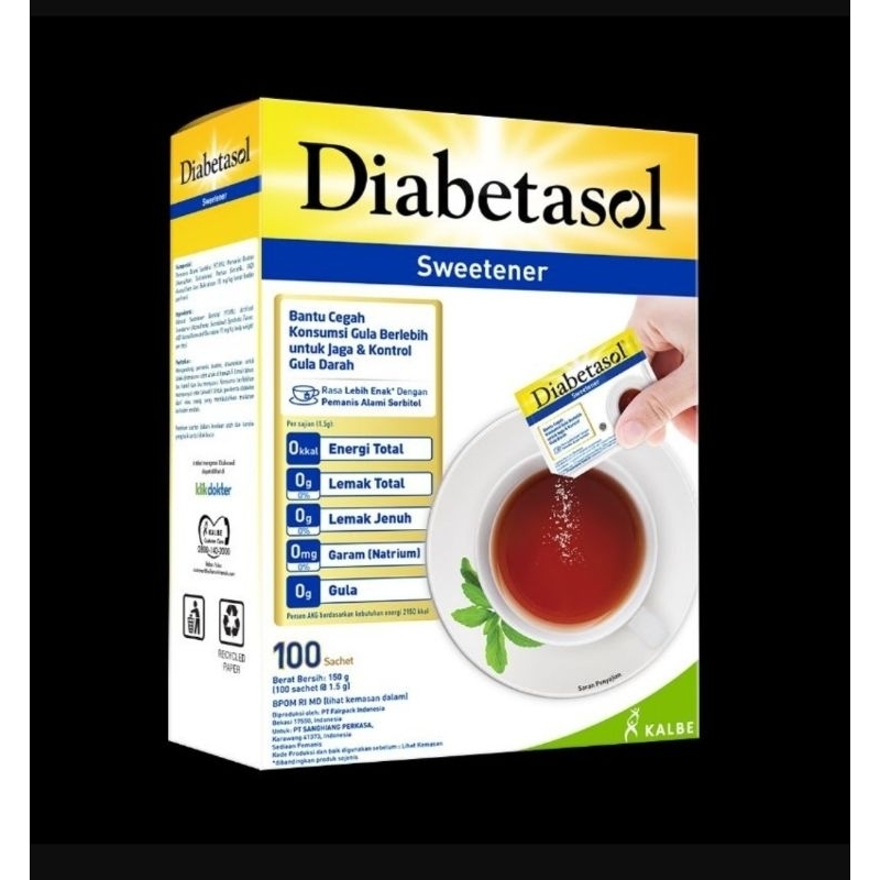 

Diabetasol Zero Calorie Sweetener 100×1,5gr