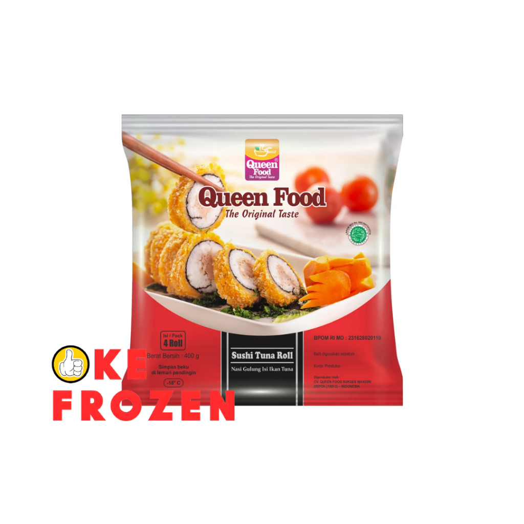 

QUEEN FOOD SUSHI TUNA ROLL 400GR ISI 4 / NASI GULUNG ISI TUNA