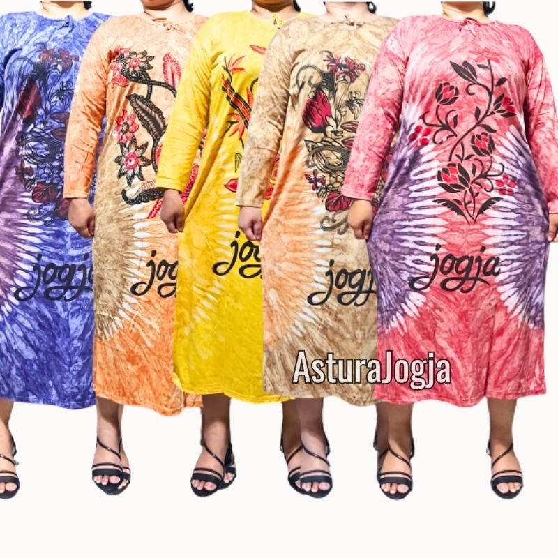 Daster Longdress Batik Jogja Bahan Kaos || Daster Panjang Oleh Oleh Jogja Malioboro