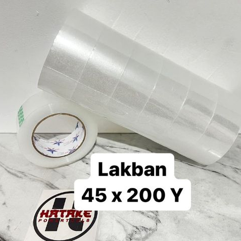 

LAKBAN BENING 45Mm 100 YARD & 45Mm 200 YARD 2 INCH (1 pcs) putih transparan