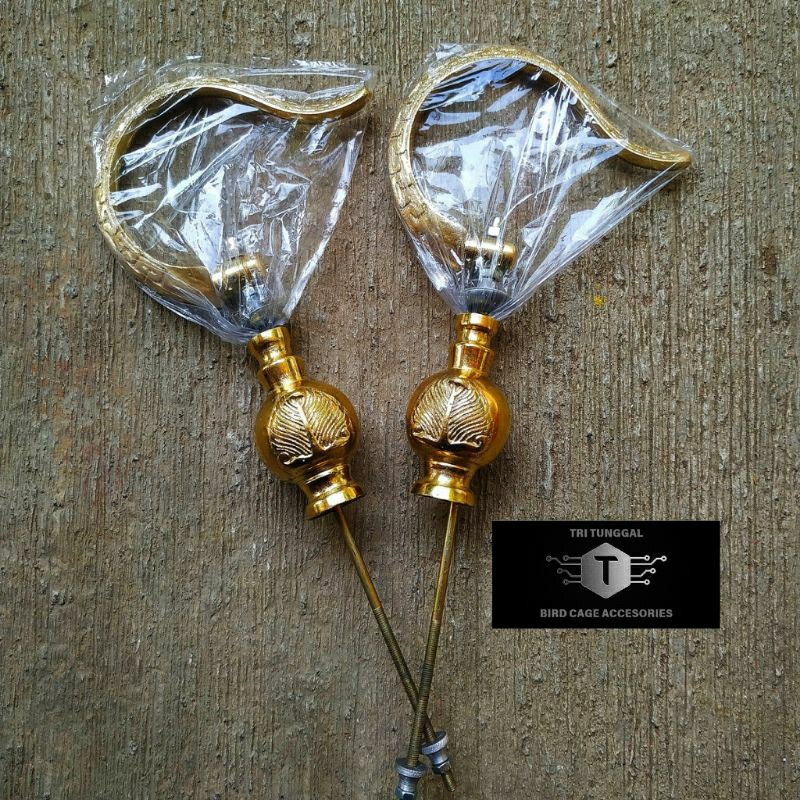 gantungan sangkar cungkok pion daun talas gold gantungan sangkar kandang burung