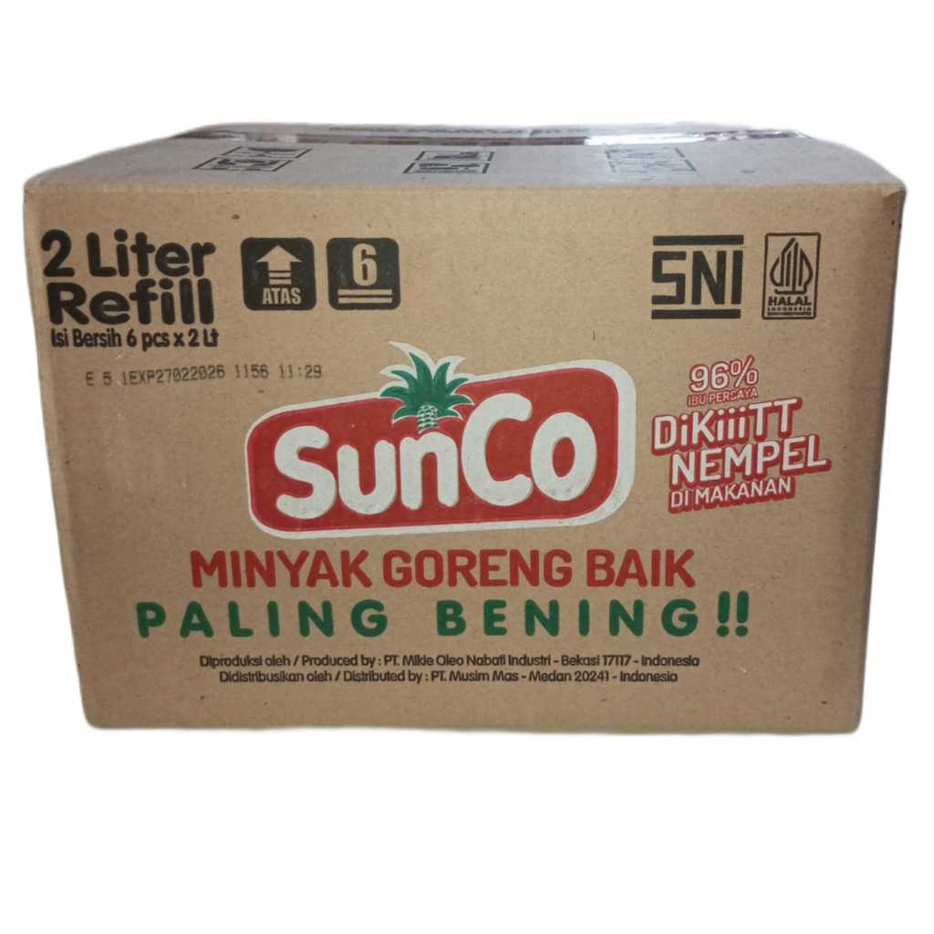 

MINYAK GORENG SUNCO 2L PER DUS