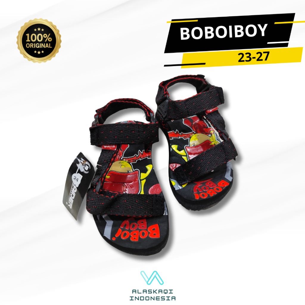 Sandal Gunung Slop Anak Laki Laki Cowok Motif Karakter Boboiboy boboboy 2 3 Tahun  Karet sandal velc
