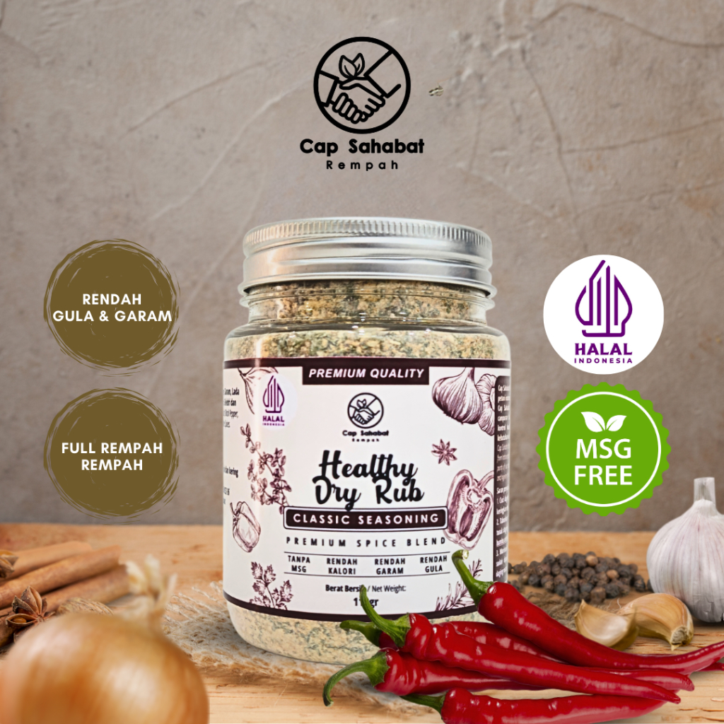 

Cap Sahabat Healthy Dry Rub Bumbu Marinasi Rendah Kalori - Classic seasoning