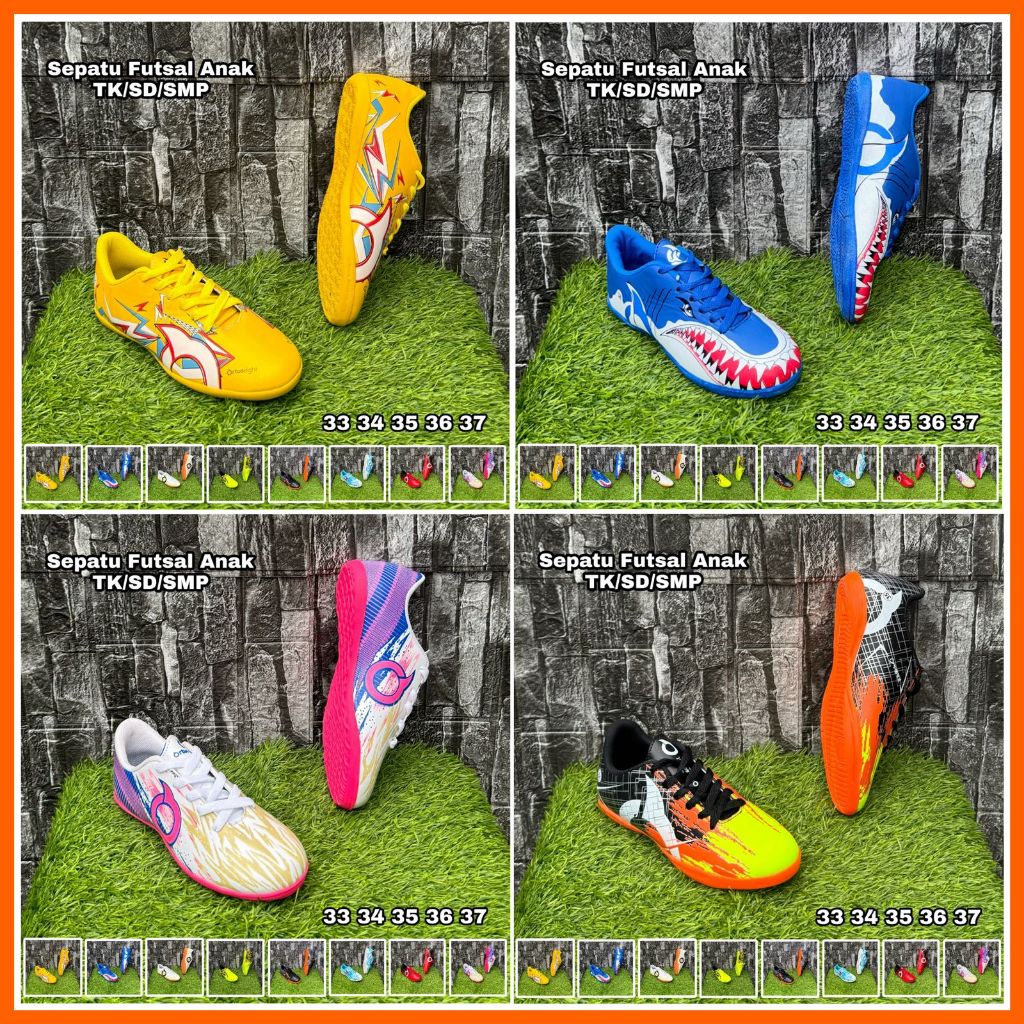 Sepatu Futsal Anak Anak Size 33-37 Termurah Sepatu Futsal Anak Laki Laki Banyak Pilihan Sepatu Futsa