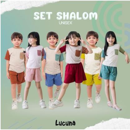 Lucuna Setelan Baju Anak Shalom Set 1-5 Tahun