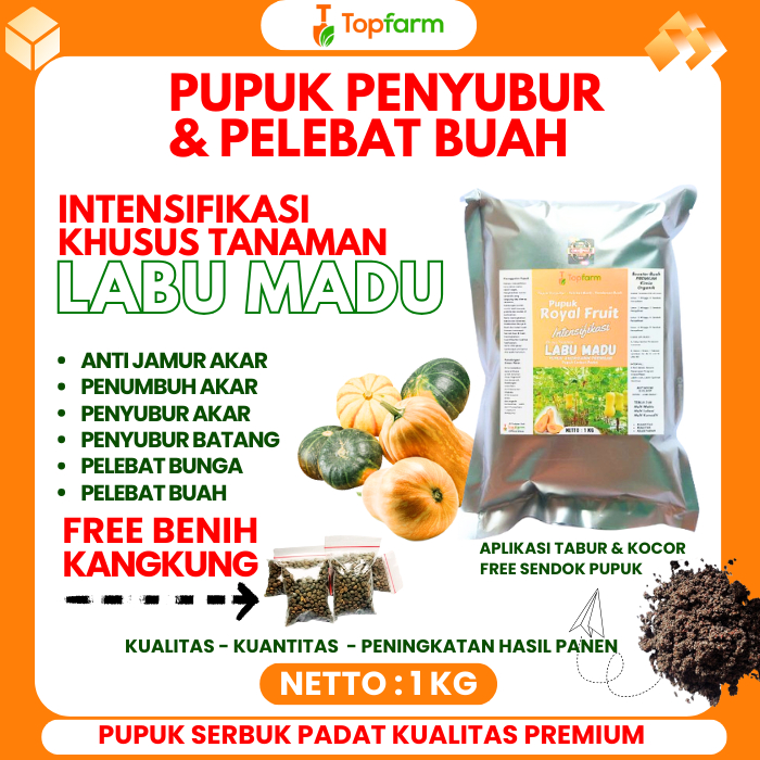 Pupuk Booster Labu Kuning / Pupuk Labu Kuning / Bubuk Labu Kuning Cina / Pupuk Daun Labu Kuning / Pu