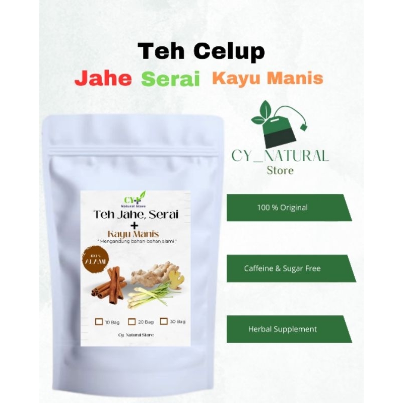 

Teh Celup Instan Jahe Kayu Manis & Serai Isi 10 Tea Bag