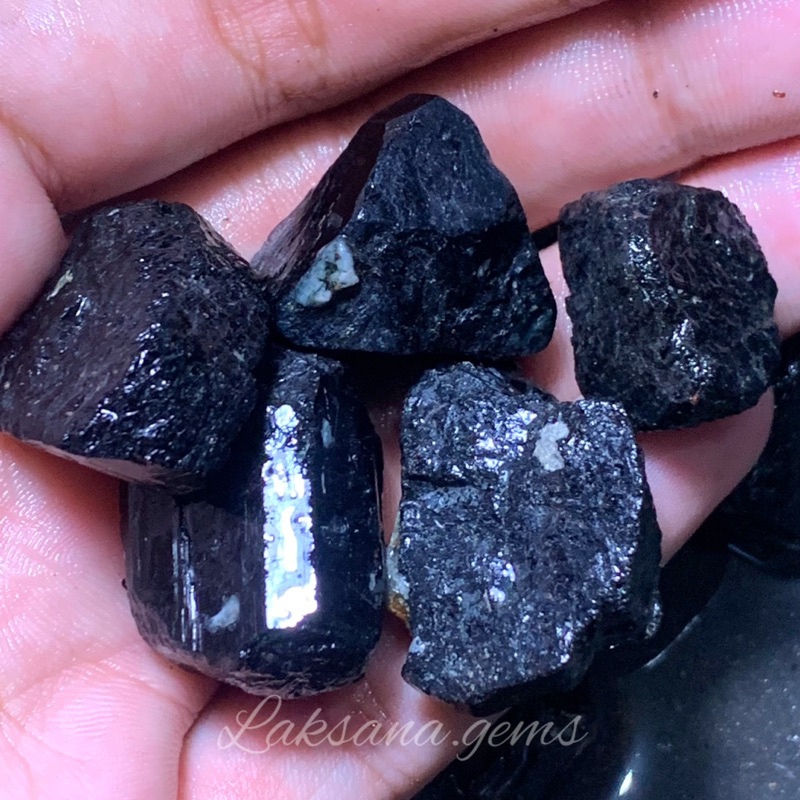 Batu Black Tourmaline Super / Bahan Bongkahan Black Tourmaline Murmer