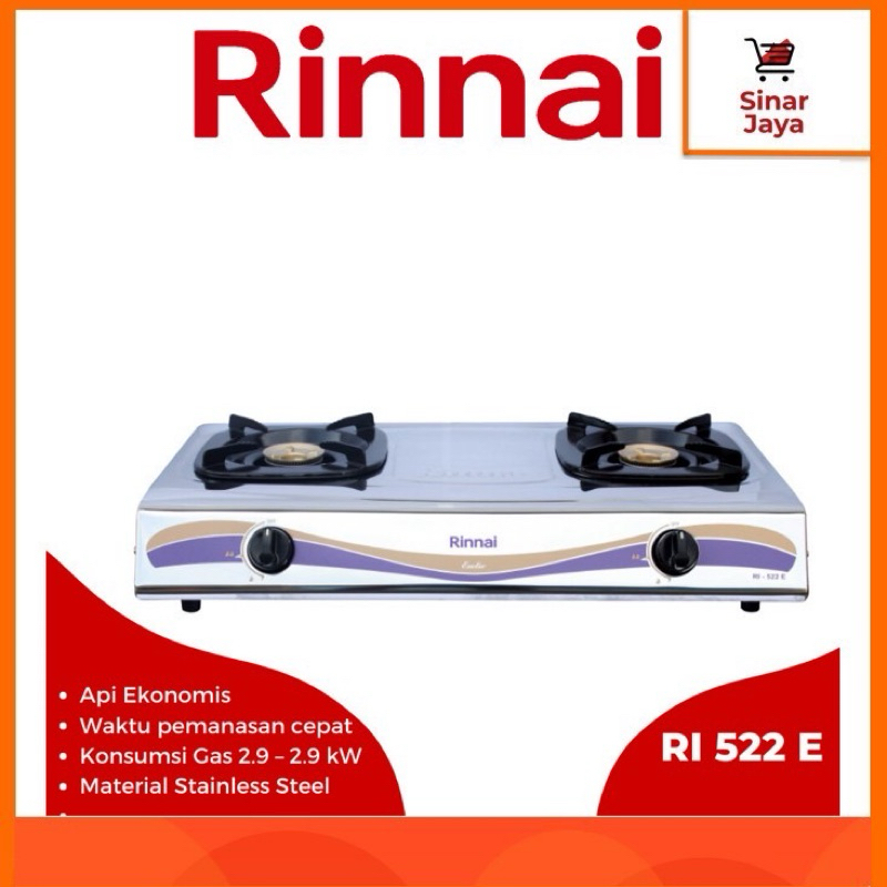kompor rinnai 2 tungku RI - 522 E