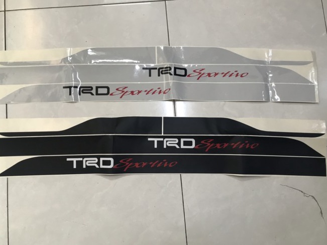 Stiker body TRD sportivo untuk Fortuner Tahun 212215  Hitam