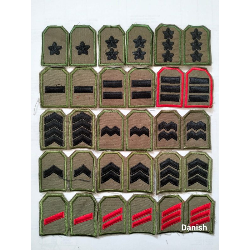 BET BORDIR PANGKAT PDL HIJAU BRIMOB POLRI, PANGKAT PDL POLISI