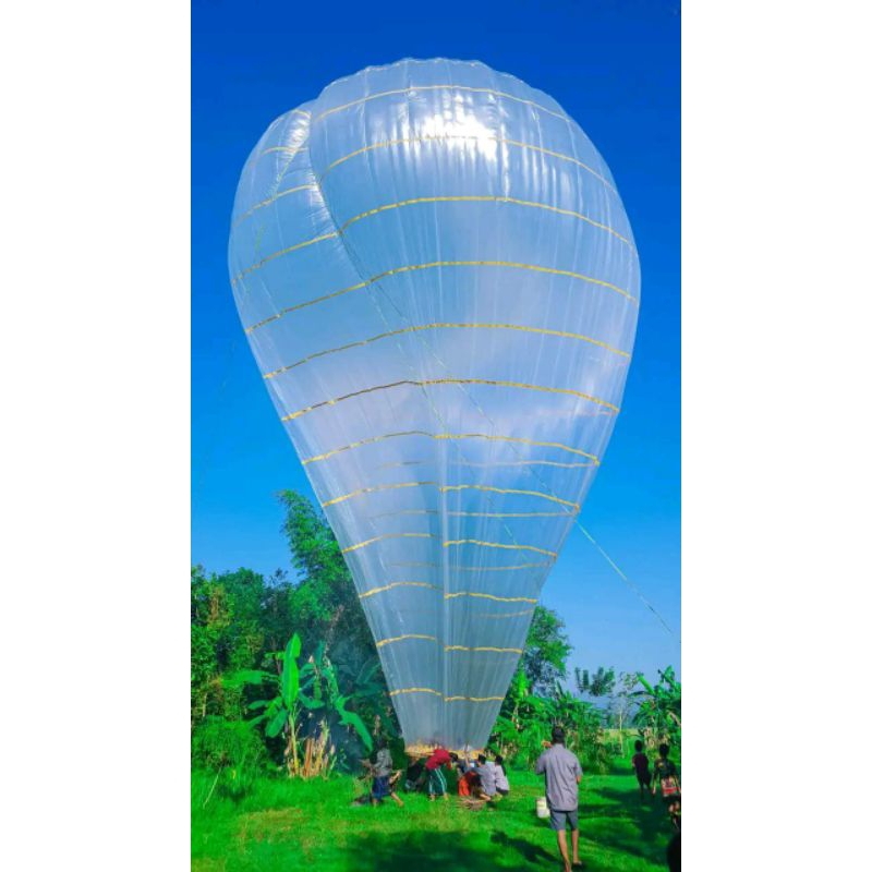 Balon udara besar full lakban warna