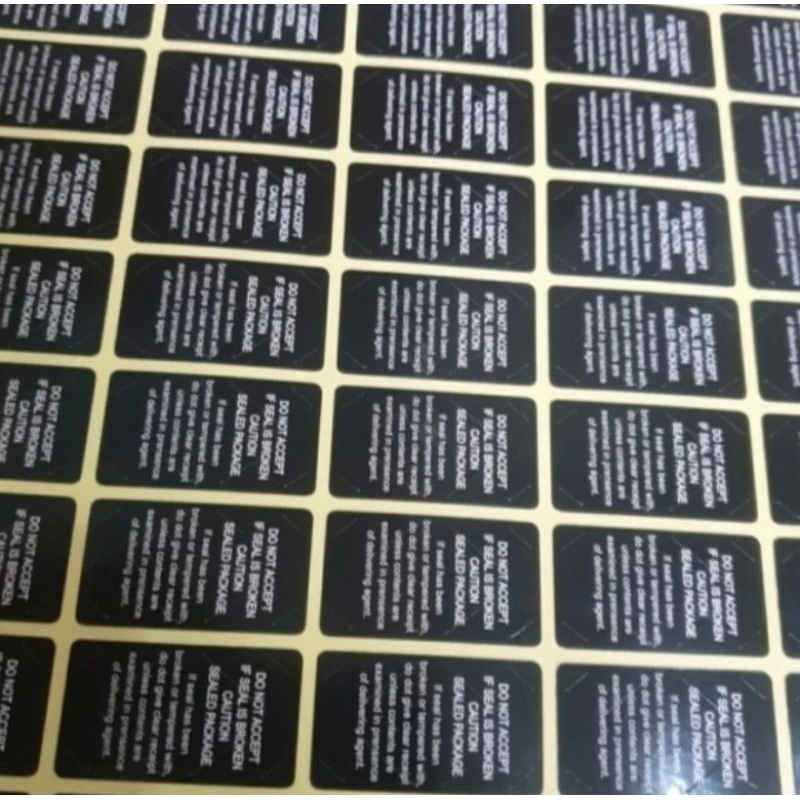 

sticker segel dus handphone hitam uk 2x3.3cm