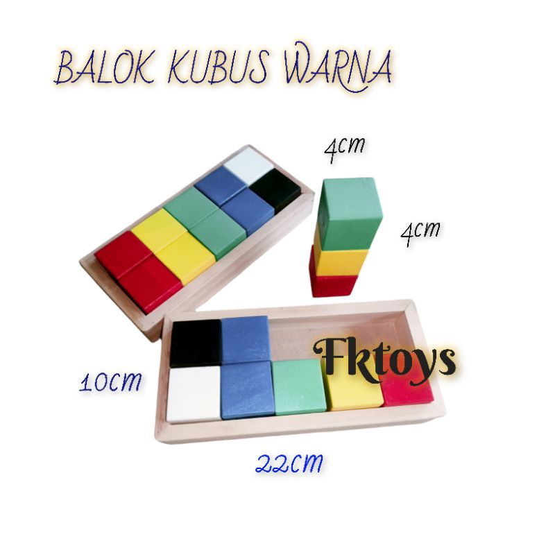 Balok Kubus warna Balok warna mainan edukasi_kubus dasar dan warna