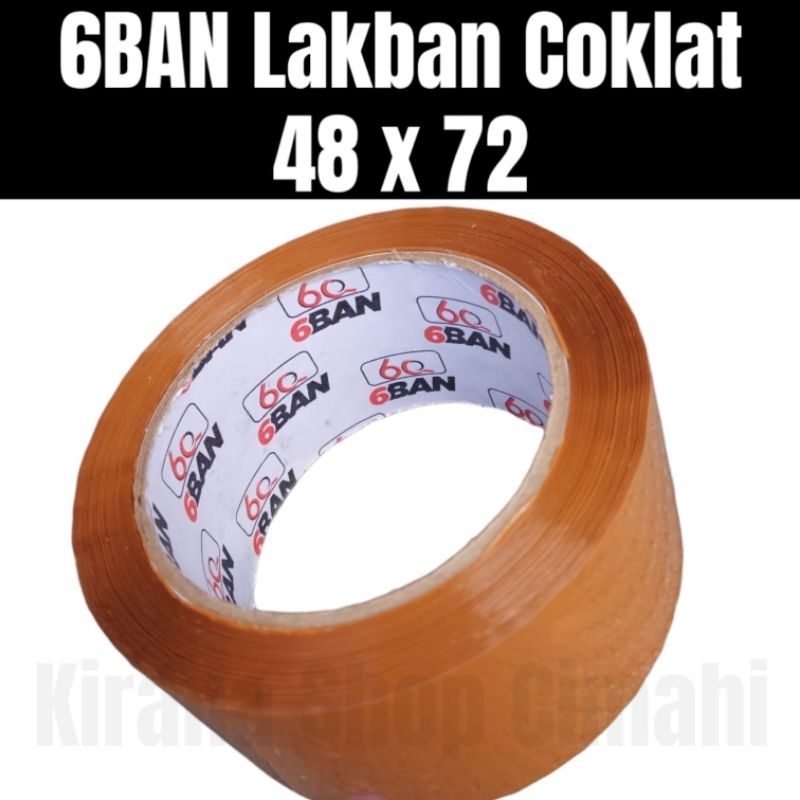 

1 pcs (satu) Lakban Coklat 6BAN 48 x 72 yard / 2 inch