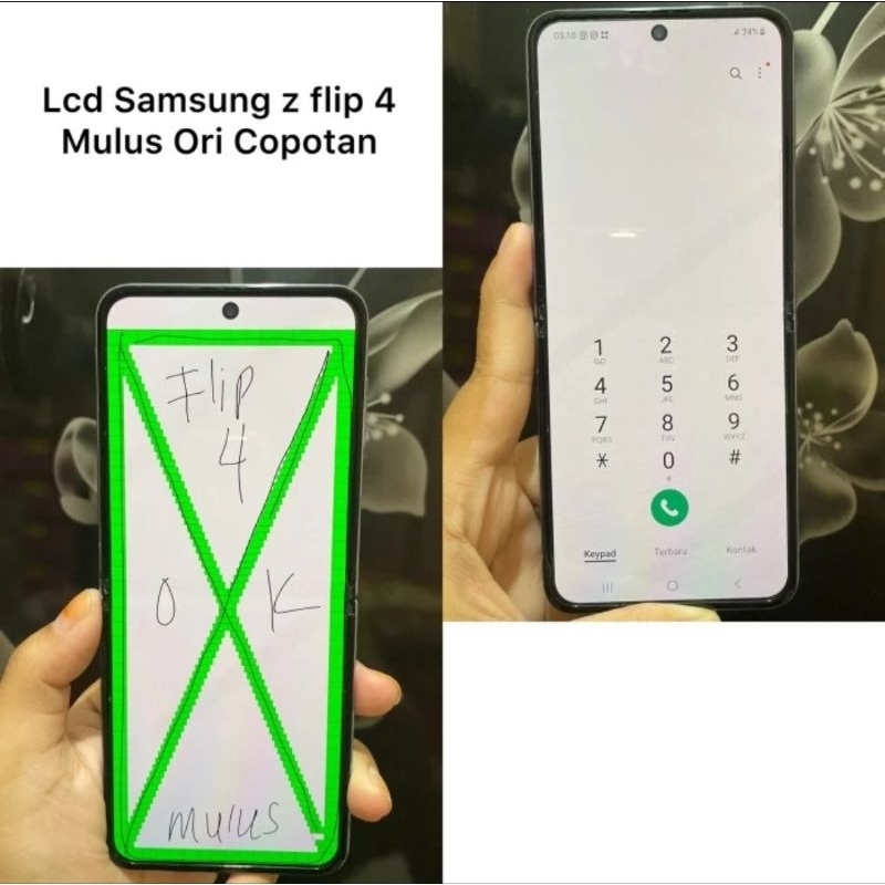 LCD SAMSUNG FLIP 4 MINUS FLEKSIBEL