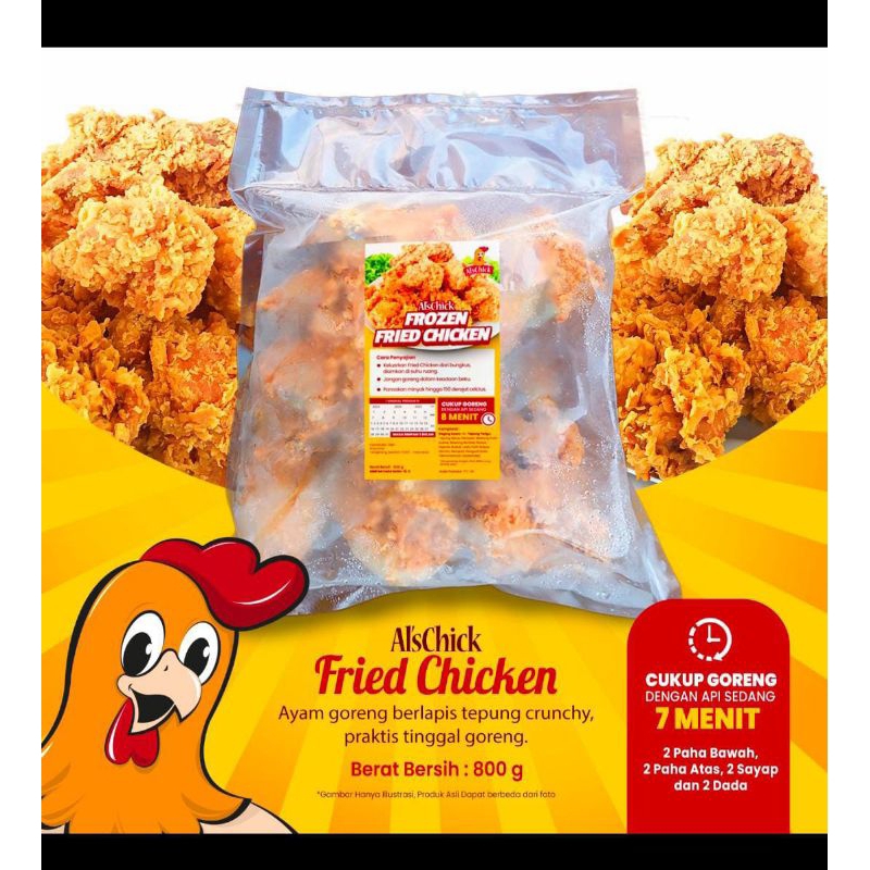 

Jual Alschick Fried Chicken 800Gr Ayam Goreng Berlapis Tepung Isi 8pcs