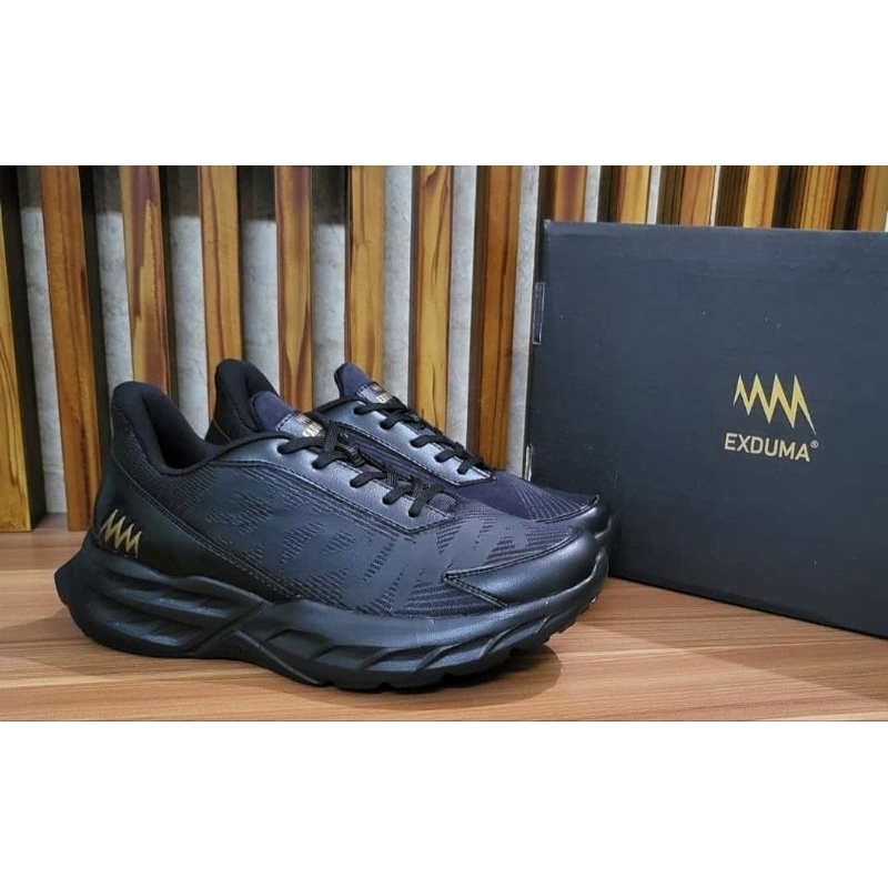 SEPATU EXDUMA SPARCO RACING BLACK TALI BIASA SNEAKERS