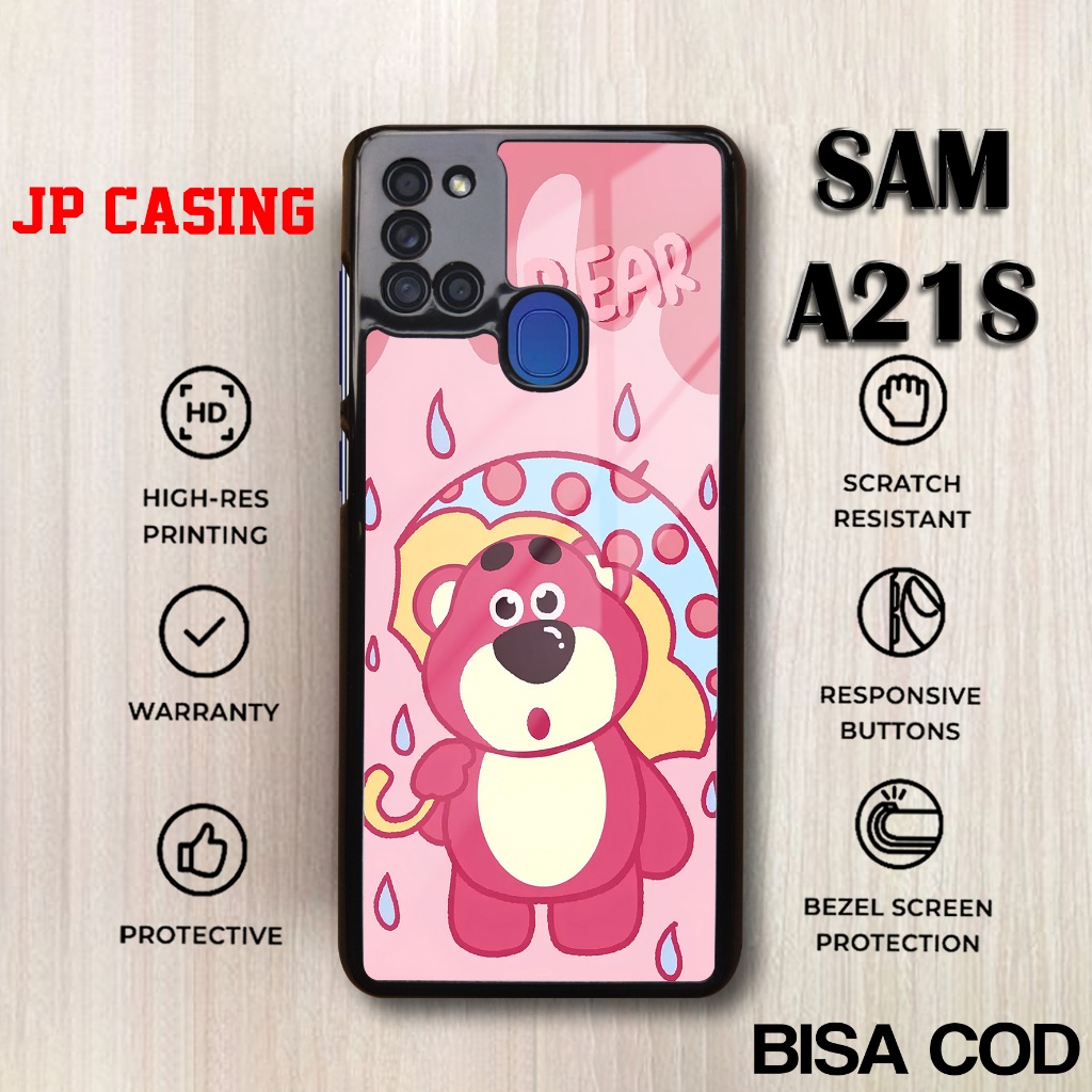 Case Samsung A21S Terbaru - Samsung A21S - Motif Cute Lotso - Bahan Hardcase Softcase Premium Glossy