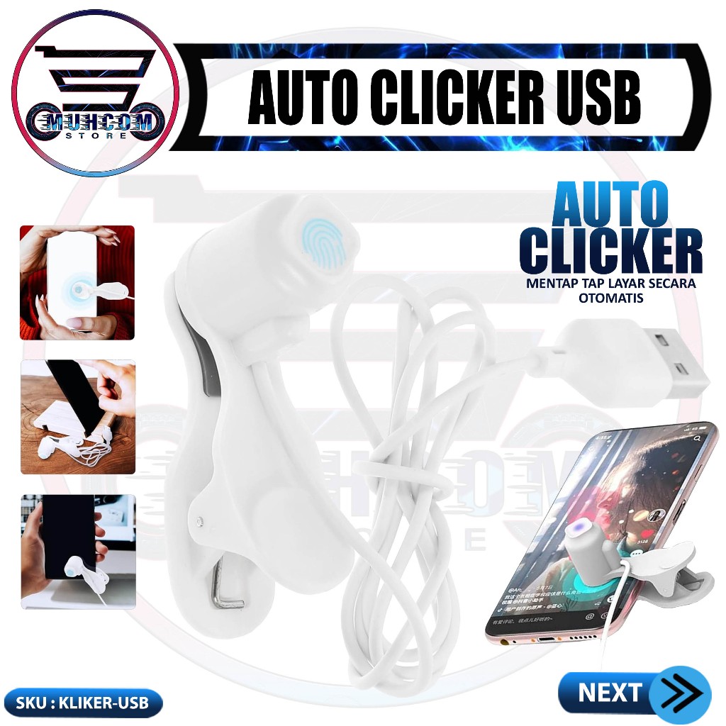 USB Clicker Otomatis Alat Pintar Smart Kliker Pengklik Tap Tap Like Layar Screen  Otomatis Untuk Sma
