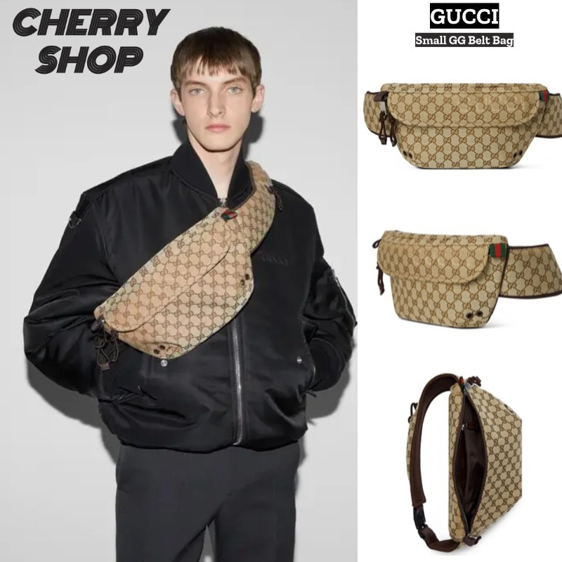 【New Products】Gucci Small GG Belt Bag Tas ikat pinggang pria Gucci