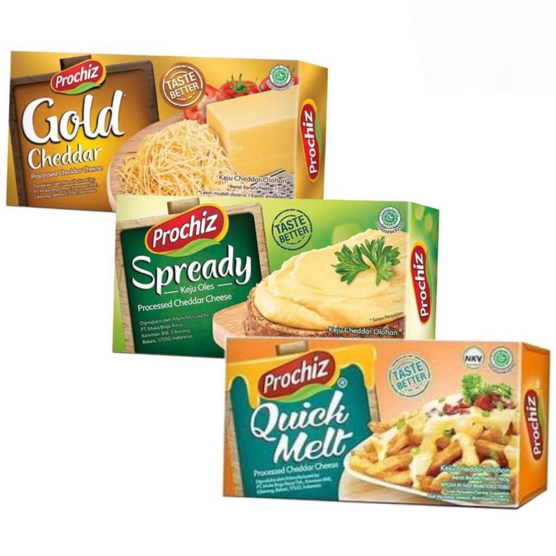 

Keju prochiz gold cheddar 160g / keju prochiz spready 160g / keju prochiz 160g