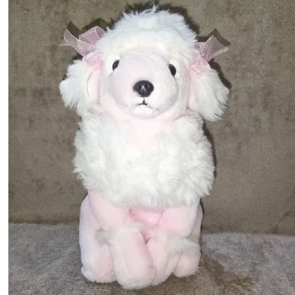 BONEKA ANJING PUDEL DUDUK