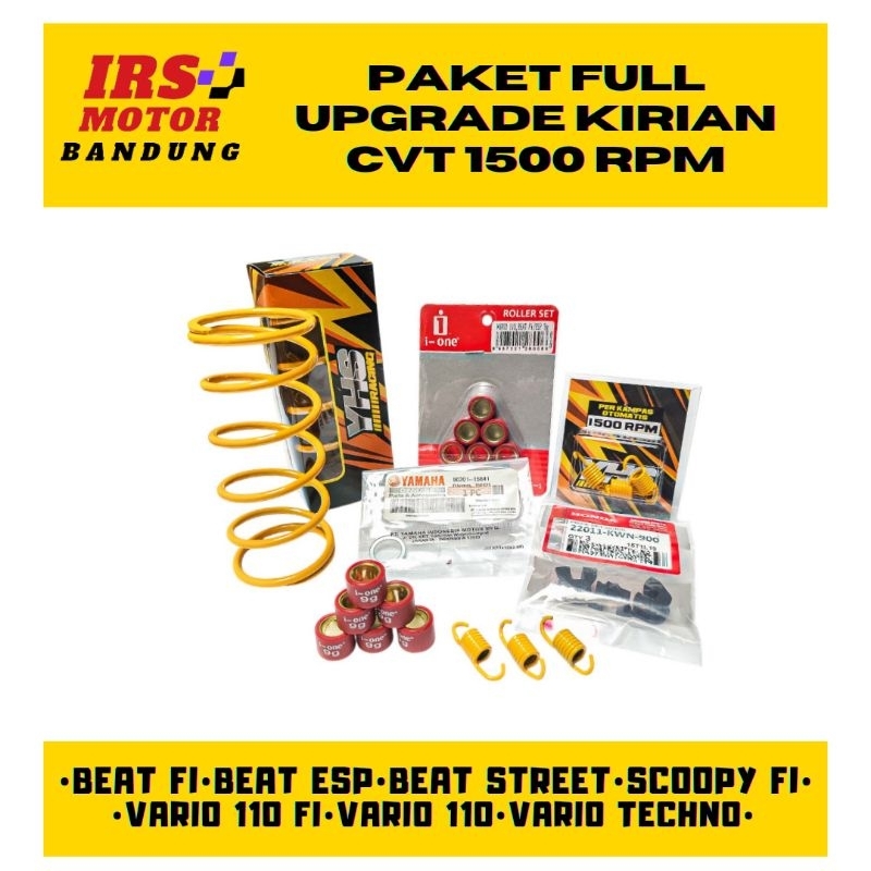 PAKET UPGRADE KIRIAN CVT VARIO 110 KARBU BEAT FI BEAT ESP BEAT STREET SCOOPY FI ESP ROLLER RING PULL