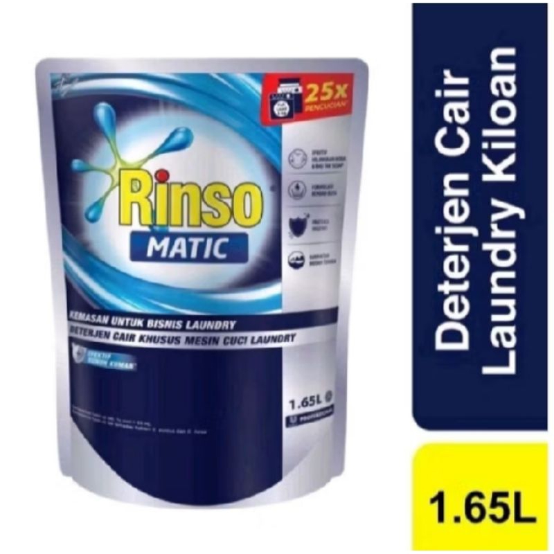 Rinso Matic Profesional Detergen Cair 1,65 Ml/Detergen Laundry